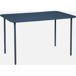 sweeek - Gartentisch aus Stahl für 4 Personen - Marineblau günstig