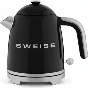SWEISS Vintage Elektrischer Wasserkocher KTS9 - Schwarz