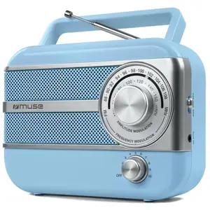 MUSE M-056 VB Kofferradio tragbar mit FM/MW, AUX-In & Netz-/Batteriebe...