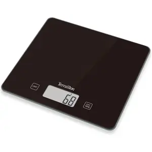 Terraillon KEG41019BK Arbeitsplatte Rechteck Elektronische Küchenwaage, Küchenwaage, Schwarz günstig