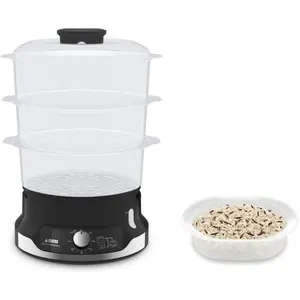 SEB VC204800 Dampfgarer, Dampfgarer + Reiskocher, Schwarz günstig