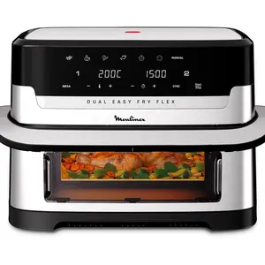 Moulinex Dual Easy Fry Flex EZ922DF0, Heißluftfritteuse, 9 l, 2,5 kg, ...