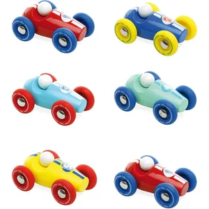 Vilac Holz Mini-Rennautos Spielzeug Set - 6 Stück bunt