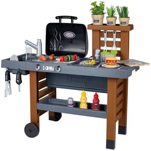 Smoby Spielküche Outdoor Gartenküche Kunststoff, mit Grill, Spülbecken...