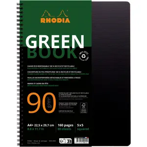 Clairefontaine Rhodia, Heft + Block, Rhodiactive Greenbook (A4+, Kariert, Weicher Einband) günstig