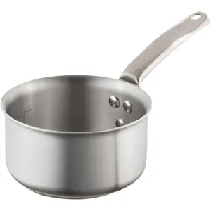de Buyer Stielkasserolle stahlgrau, Pfanne + Kochtopf, Silber, Grau