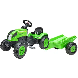 Falk Toys Traktor Garden Master Grun Mit Anhanger 2/6