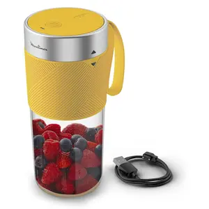 Moulinex Lightmix LM1C0210, Tragbarer Mixer, 0,3 l, Edelstahl, Transpa...