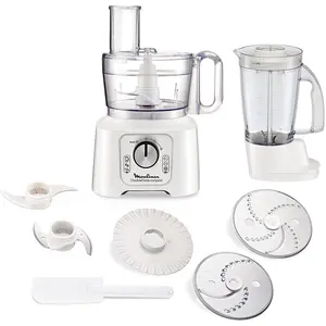 Moulinex DoubleForce Compact FP544111, 2,2 l, Weiß, Drehregler, 1,25 l...