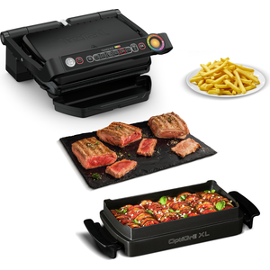 Tefal OptiGrill, Snacking & Baking Kontaktgrill, Schwarz, GC 7148 günstig