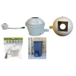 EDA, Zubehör Bewässerung, Regensammler-Set für Regentonnen, grau Regensammler mit Filter und Überlaufstopp günstig