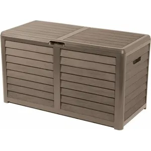 EDA Gartenbox BAYA 420 Liter in Holzoptik braun günstig