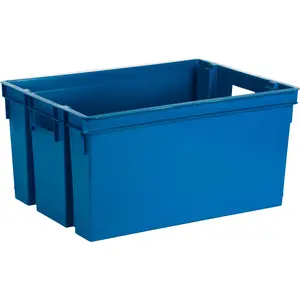 EDA Lagerkiste 50L - blau - Kunststoff - 56x41x29cm - stapelbar günstig