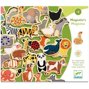 DJECO Lernspielzeug Holz-Magnete Magnimo 36 bunte Tierfiguren Kinder a...