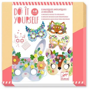 DJECO Kreativset DIY: 8 Masken Tiere Bastelset für Kinder