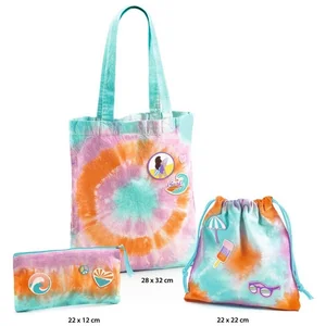 DJECO Kreativset DIY: Batik-Set Taschen Batikfarben Set waschfest Shir...