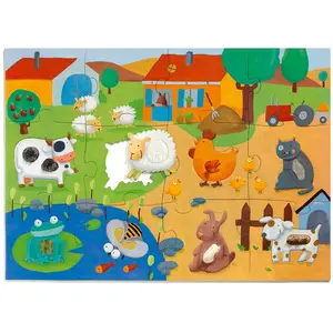 Djeco Puzzle Tactilo Ferme 20 Teile (20 Teile)