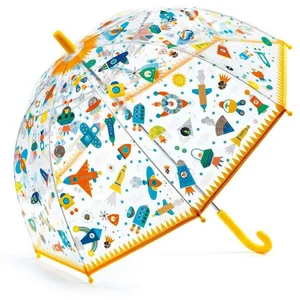 DJECO Stockregenschirm Regenschirm Weltall transparent Raketen günstig