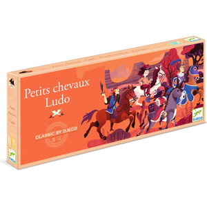 Djeco Classic Ludo-Pferdespiel Brettspiel aus Holz 28x28 cm für 2-4 Sp...