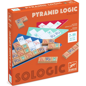 Djeco Pyramid Logikspiel für Einzelspieler, 60 Herausforderungen, 3 Sc...