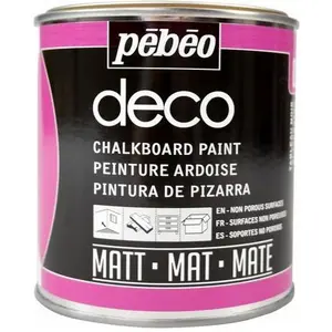 Pebeo, Künstlerfarbe + Bastelfarbe, Deco 500ml Tafelfarbe Tafelschwarz (500 ml)