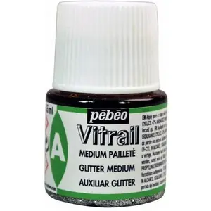 Pebeo, Künstlerfarbe + Bastelfarbe, Pailletten-Medium Vitrail (45 ml)