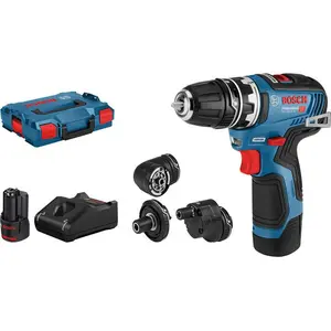 Bosch Akku-Bohrschrauber GSR 12V-35 FC, mit 2 x 3.0 Ah Li-Ion Akku, 4 ...