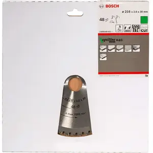 Bosch Accesorios Circular Op Wo B 216x30-48 Kreissägeblatt Für Holz