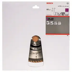 Bosch Accesorios Mm Mu B 216x30-60 Multimaterial-kreissägeblatt