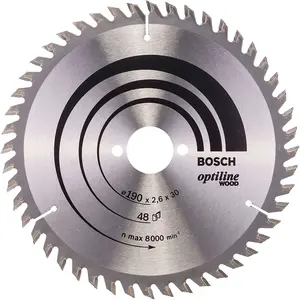Bosch Accesorios Rundes Optisches Holz 190x30 48d 190 Mm