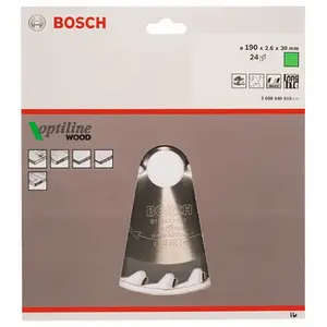 Bosch Accesorios Op Wo H 190x30-24 Kreissägeblatt Für Holz günstig