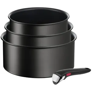 Tefal Ingenio Eco Resist L39792, Kochset, Schwarz, Aluminium, Titan, S... günstig