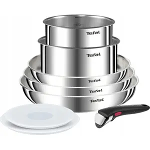 Topfset Tefal Emotion L8968S04 Edelstahl 8-teilig mit abnehmbarer Grif... günstig