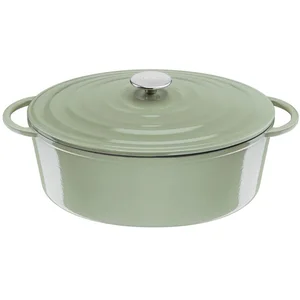 Tefal Bräter LOV Schmortopf mit Deckel, Ø 34 cm, oval, Gusseisen, Indu...