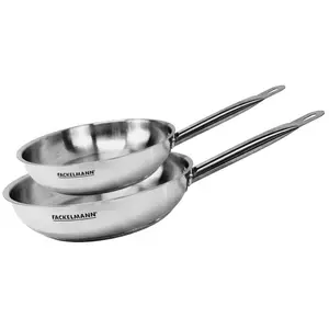 Set aus 2 Pfannen, 20 und 24 cm, aus Edelstahl, Marke Fackelmann Etern...