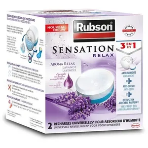 Rubson 105735845, Feuchtigkeitsabsorbierer, Weiß, 2 Stück(e), 91 mm, 91 mm, 110 mm günstig