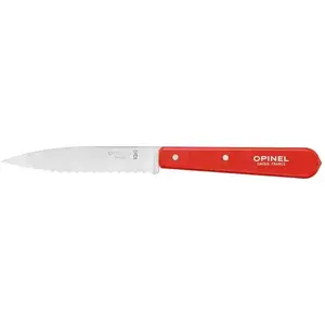 Opinel No 113 PAYSAGE Rillenmesser, rot, Küchenmesser, Rot, Weiss
