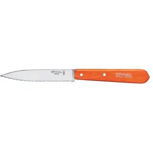 Opinel 001921 Küchenmesser No. 113 Orangefarbener Buchenholzgriff, Küchenmesser, Orange