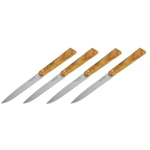 Opinel No 125 BON APPETIT Tafelmesser-Set, 4x, Besteck, Braun, Grau