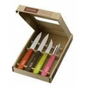 Opinel LES ESSENTIELS 50s Küchenmesser-Set, 4-teilig, Küchenmesser, Schwarz
