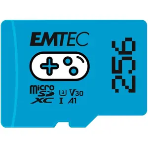 Emtec Gaming (256 GB, microSDXC, U3, UHS-I), Speicherkarte, Blau