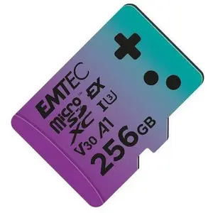 Emtec mSD 256GB UHS-I U3 V30 A1 EXPRESS (Switch 2) (256 GB, microSDXC, U3, UHS-I), Speicherkarte, Mehrfarbig