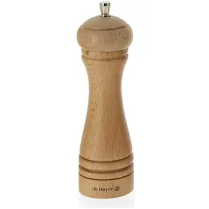 de Buyer Salzmühle Aus Holz Rumba 18 cm Hell, Pfeffermühle + Salzmühle, Braun günstig