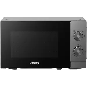 Gorenje Mikrowelle 20L 700W AquaClean, Schwarz/Grau mit mechanischer D...