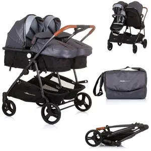 Chipolino Geschwisterkinderwagen Duo Smart klappbar umbaubar verstellbar Fußsack günstig