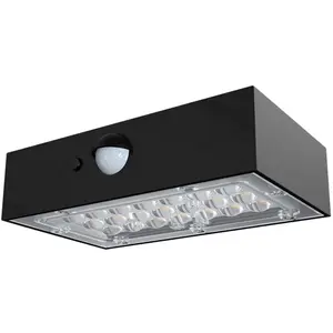 V-Tac, Gartenbeleuchtung, VT403 LEDWandleuchte mit Solarpanel3,7 V, 40...