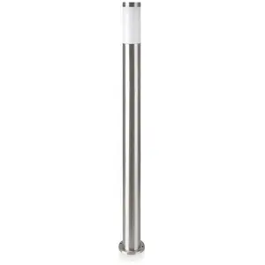 V-Tac, Gartenbeleuchtung, VT838110 E27 Pollerleuchte 110cm Edelstahl Satin Nickel IP44 (E27, IP44)