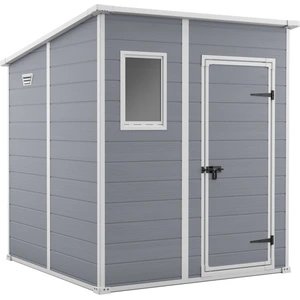 Keter Manor Pent 6x6 Gartenhaus, Außenmaße: 183cm x 185cm x 200cm, wetterfest günstig