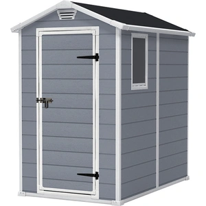 Keter Manor 4x6 Gartenhaus, 130x192x198cm, 3,8m³ Rauminhalt, wetterfest, wartungsfrei, grau günstig