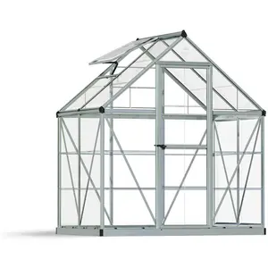 Palram - Canopia Aluminium Gewächshaus Harmony 64 Silber 125x185x208 cm günstig
